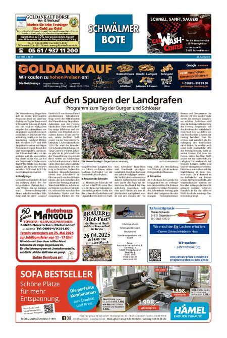 Schwälmer Bote vom 26.04.2025
