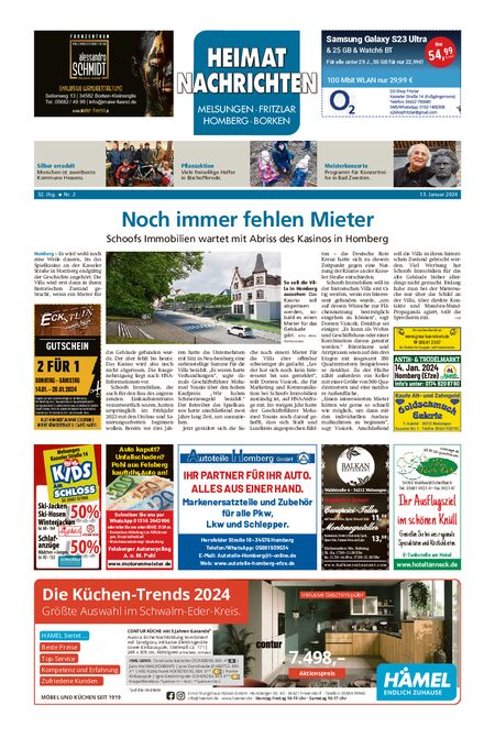 Heimatnachrichten Melsungen/Fritzlar-Homberg vom 13.01.2024