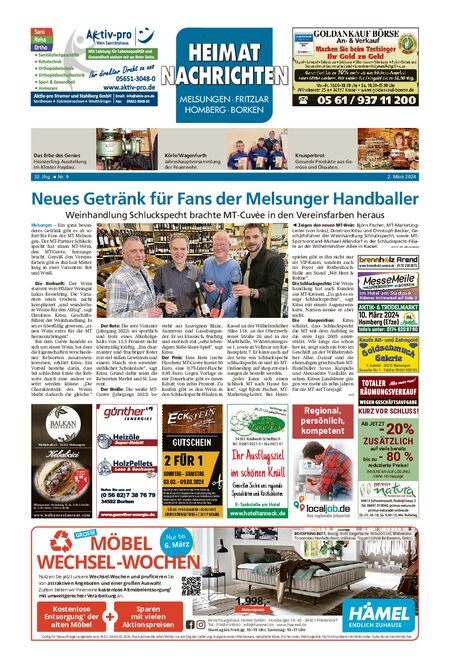 Heimatnachrichten Melsungen/Fritzlar-Homberg vom 02.03.2024