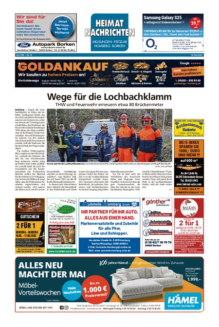 Heimatnachrichten Melsungen/Fritzlar-Homberg vom 10.05.2025