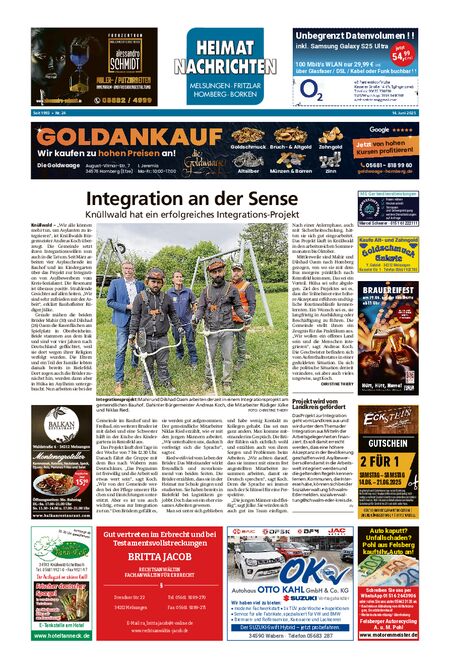 Heimatnachrichten Melsungen/Fritzlar-Homberg vom 14.06.2025