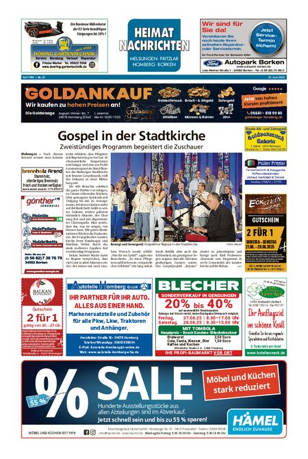 Heimatnachrichten Melsungen/Fritzlar-Homberg vom 21.06.2025