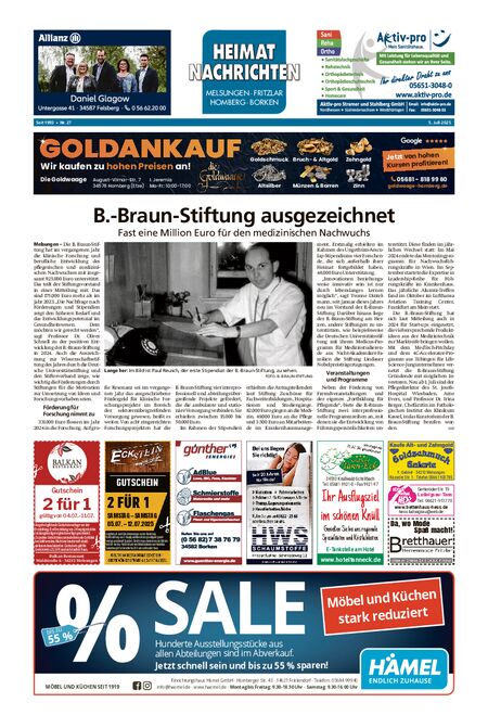 Heimatnachrichten Melsungen/Fritzlar-Homberg vom 05.07.2025
