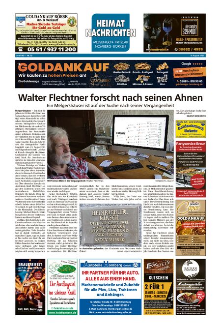 Heimatnachrichten Melsungen/Fritzlar-Homberg vom 09.08.2025