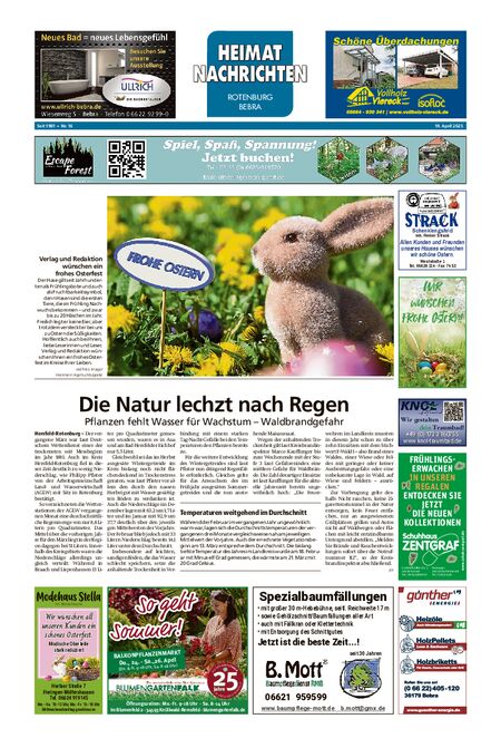 Heimatnachrichten Rotenburg/Bebra vom 19.04.2025
