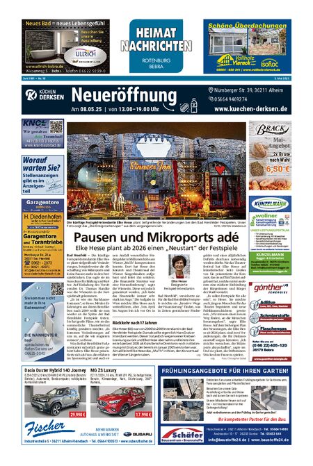 Heimatnachrichten Rotenburg/Bebra vom 03.05.2025