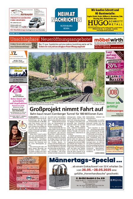 Heimatnachrichten Rotenburg/Bebra vom 24.05.2025