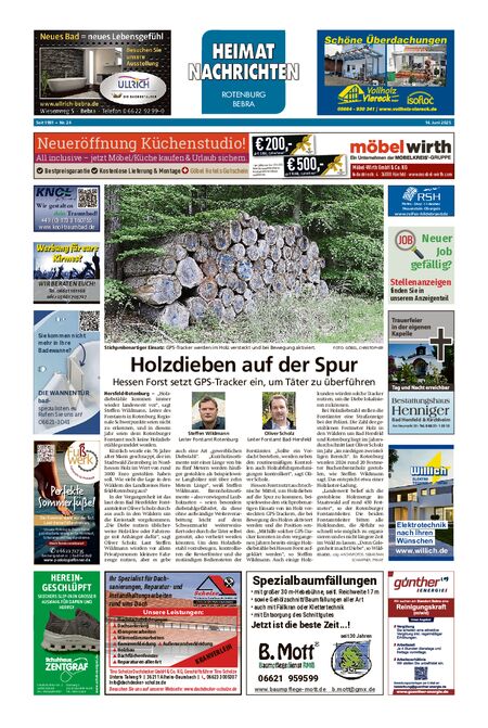 Heimatnachrichten Rotenburg/Bebra vom 14.06.2025