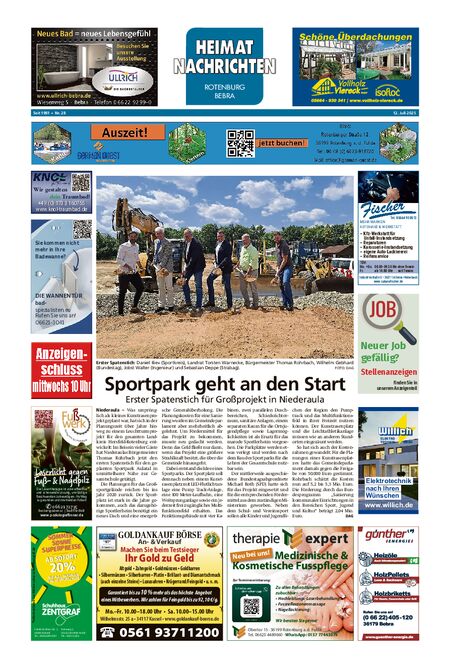 Heimatnachrichten Rotenburg/Bebra vom 12.07.2025