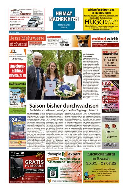 Heimatnachrichten Rotenburg/Bebra vom 19.07.2025