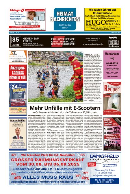 Heimatnachrichten Rotenburg/Bebra vom 30.08.2025