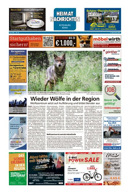 Heimatnachrichten Rotenburg/Bebra vom 06.09.2025