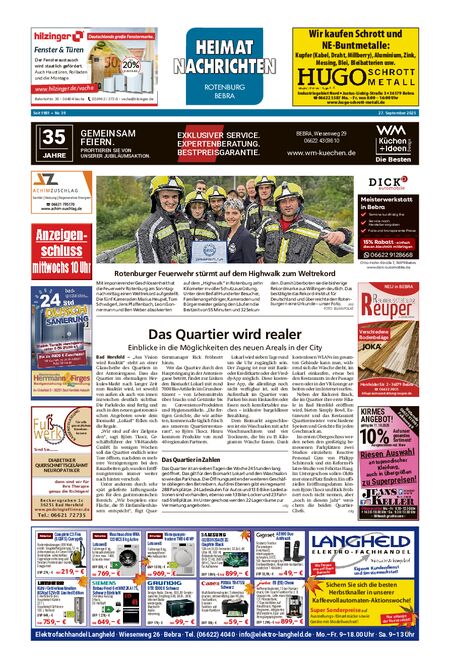 Heimatnachrichten Rotenburg/Bebra vom 27.09.2025