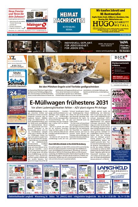 Heimatnachrichten Rotenburg/Bebra vom 25.10.2025