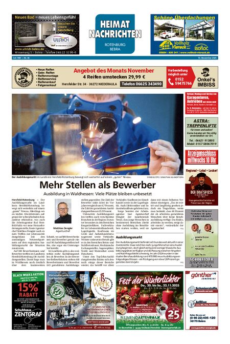 Heimatnachrichten Rotenburg/Bebra vom 15.11.2025