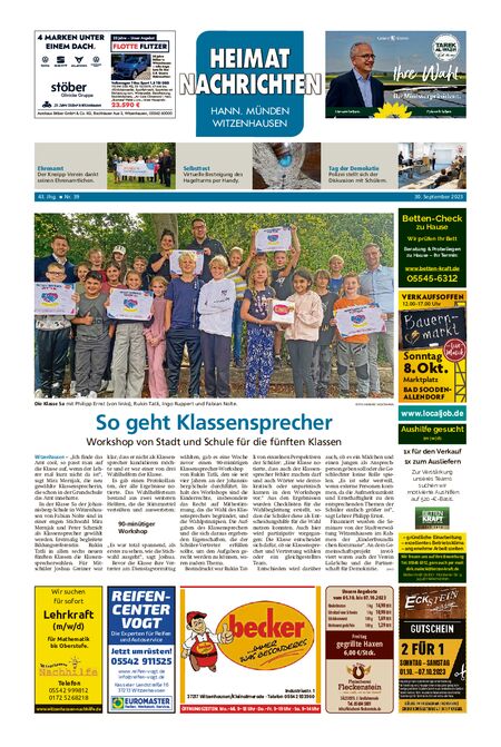 Heimatnachrichten Witzenhausen/Hann. Münden vom 30.09.2023