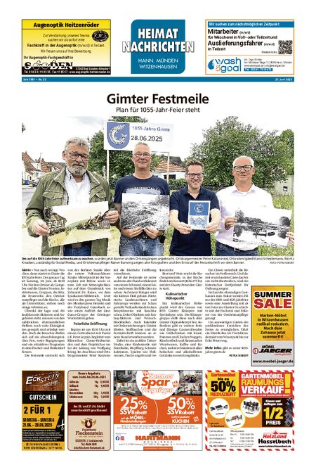 Heimatnachrichten Witzenhausen/Hann. Münden vom 21.06.2025