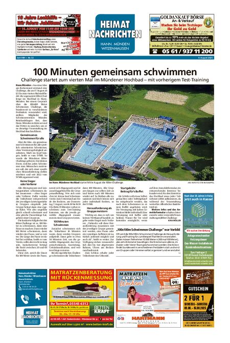 Heimatnachrichten Witzenhausen/Hann. Münden vom 09.08.2025