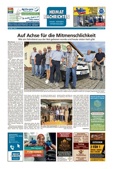 Heimatnachrichten Witzenhausen/Hann. Münden vom 04.10.2025