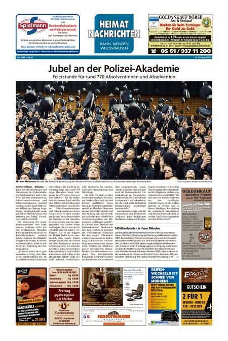 Heimatnachrichten Witzenhausen/Hann. Münden vom 11.10.2025