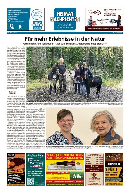 Heimatnachrichten Witzenhausen/Hann. Münden vom 18.10.2025