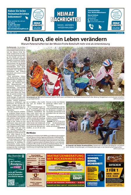 Heimatnachrichten Witzenhausen/Hann. Münden vom 11.04.2026
