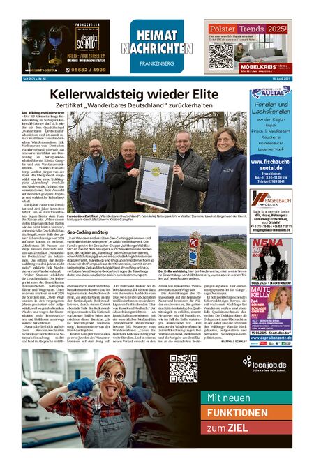 Heimatnachrichten Frankenberg vom 19.04.2025