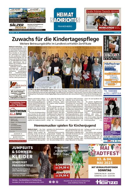 Heimatnachrichten Frankenberg vom 03.05.2025
