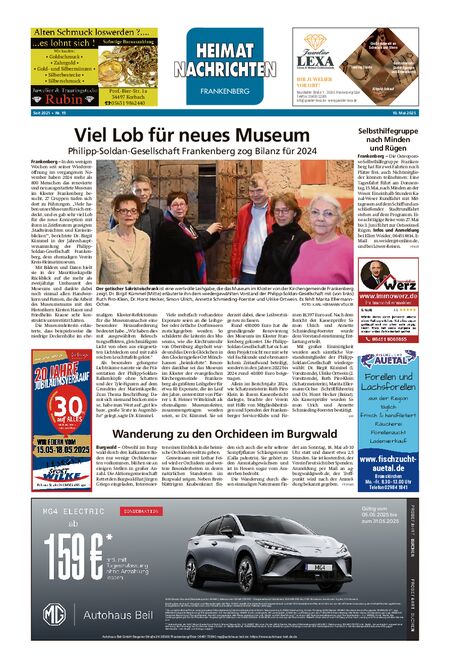 Heimatnachrichten Frankenberg vom 10.05.2025