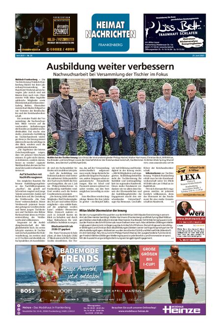 Heimatnachrichten Frankenberg vom 21.06.2025