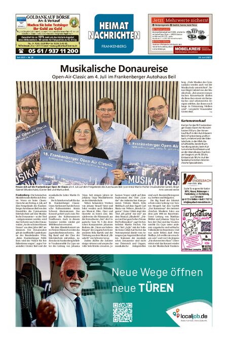 Heimatnachrichten Frankenberg vom 28.06.2025