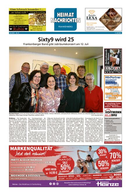 Heimatnachrichten Frankenberg vom 05.07.2025