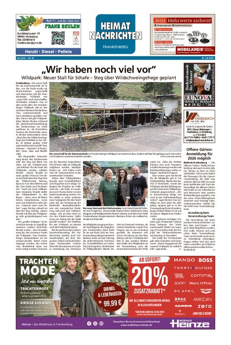 Heimatnachrichten Frankenberg vom 26.07.2025