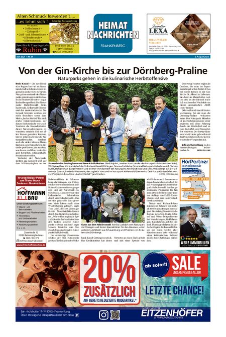 Heimatnachrichten Frankenberg vom 02.08.2025