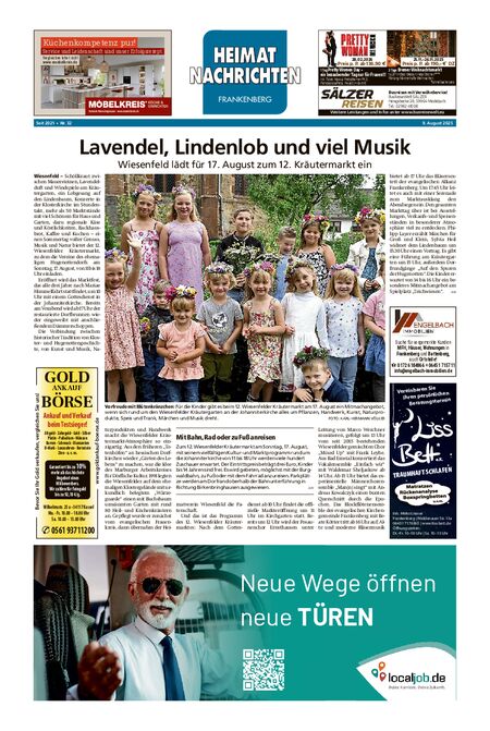 Heimatnachrichten Frankenberg vom 09.08.2025