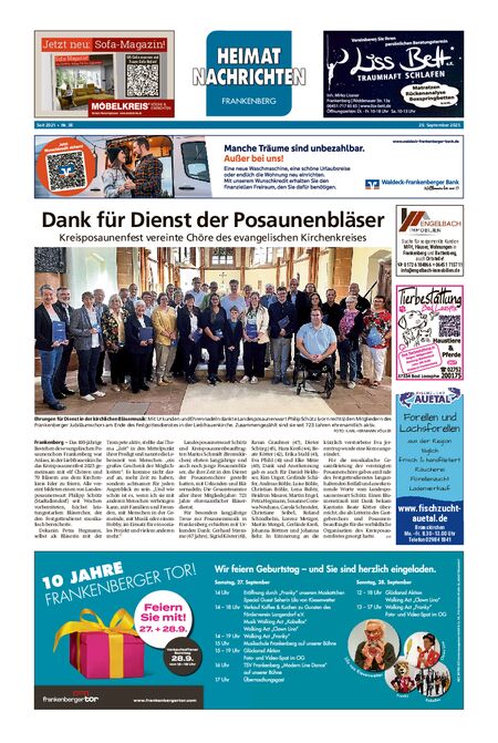 Heimatnachrichten Frankenberg vom 20.09.2025