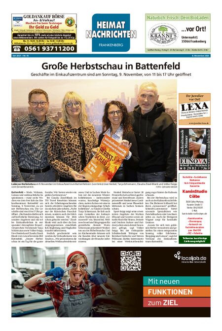 Heimatnachrichten Frankenberg vom 08.11.2025