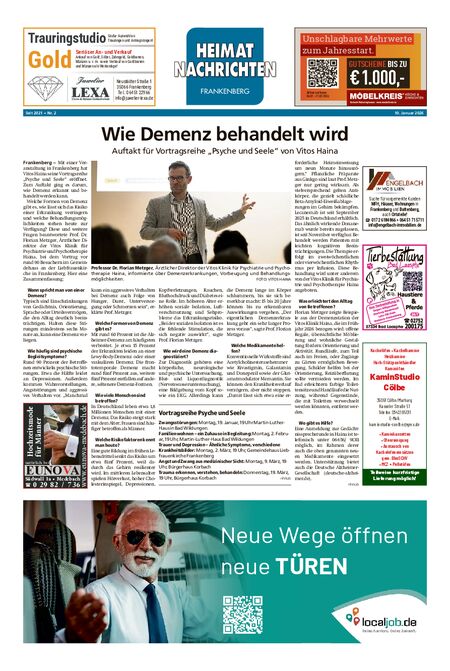 Heimatnachrichten Frankenberg vom 10.01.2026