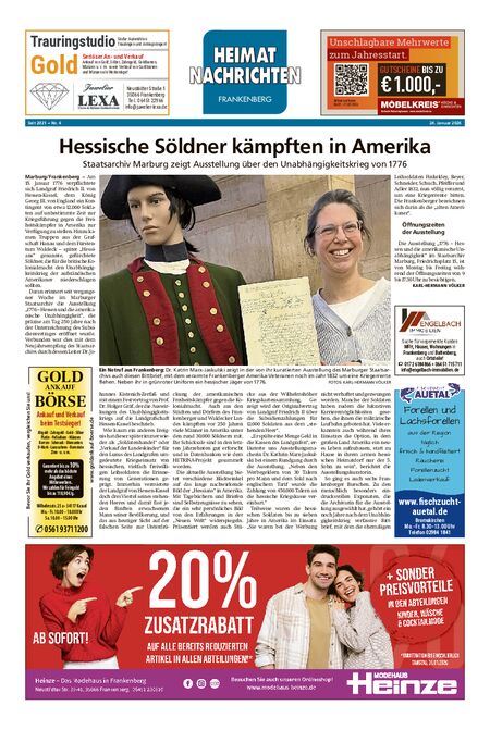 Heimatnachrichten Frankenberg vom 24.01.2026