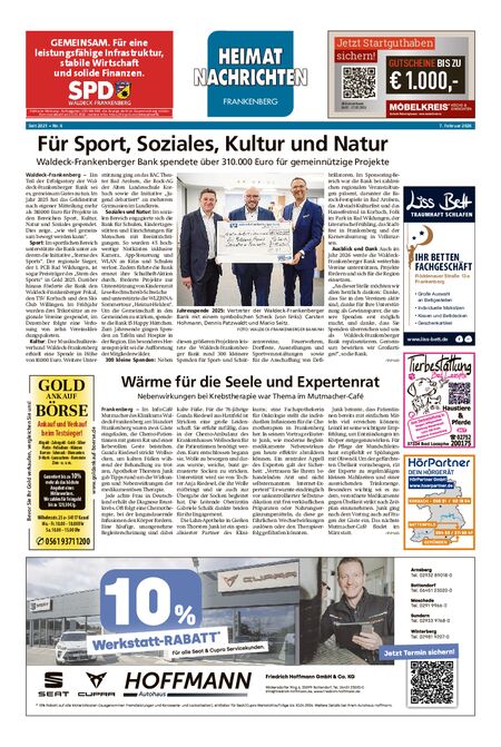 Heimatnachrichten Frankenberg vom 07.02.2026