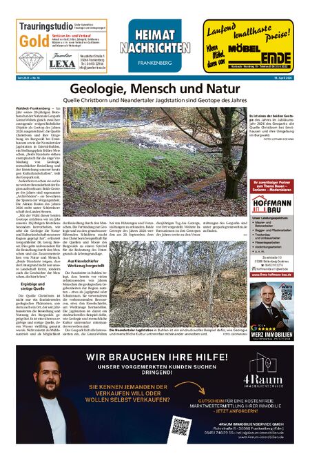 Heimatnachrichten Frankenberg vom 18.04.2026