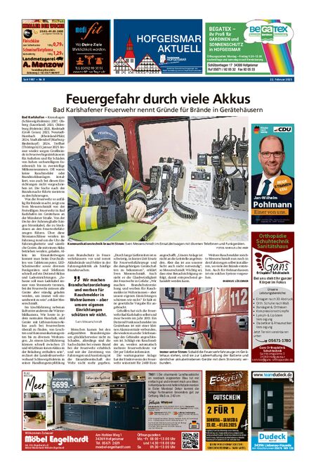 Hofgeismar Aktuell vom 22.02.2025