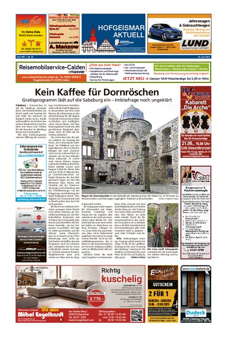 Hofgeismar Aktuell vom 14.06.2025