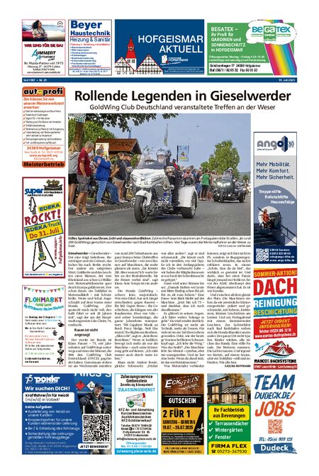 Hofgeismar Aktuell vom 19.07.2025