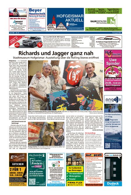 Hofgeismar Aktuell vom 16.08.2025