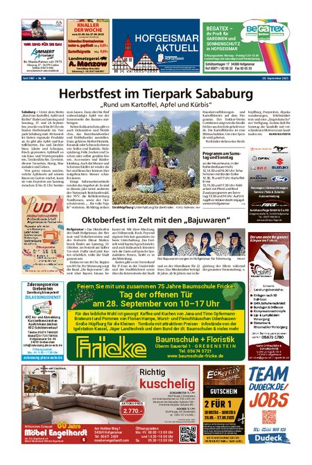 Hofgeismar Aktuell vom 20.09.2025