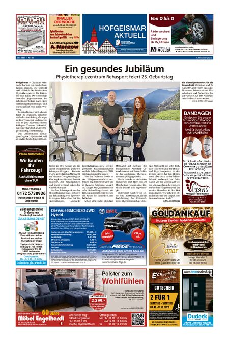 Hofgeismar Aktuell vom 04.10.2025
