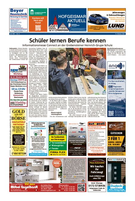 Hofgeismar Aktuell vom 11.10.2025