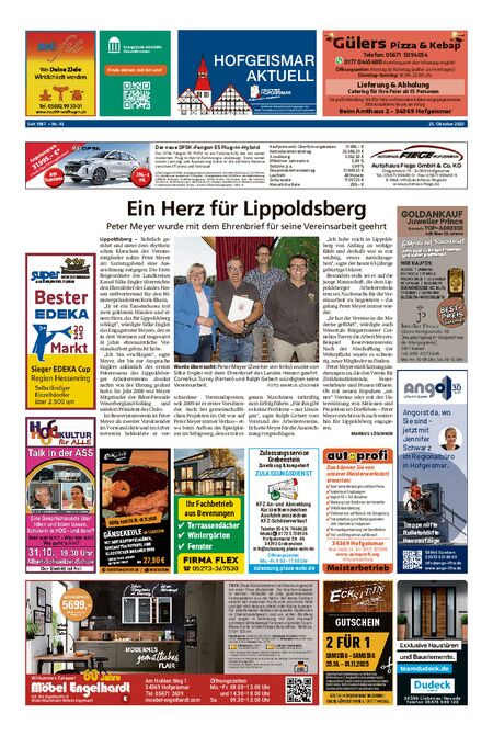 Hofgeismar Aktuell vom 25.10.2025