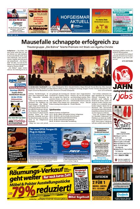 Hofgeismar Aktuell vom 15.11.2025